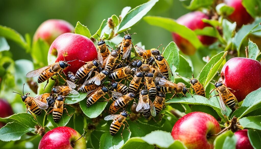 bugs protecting apple crops